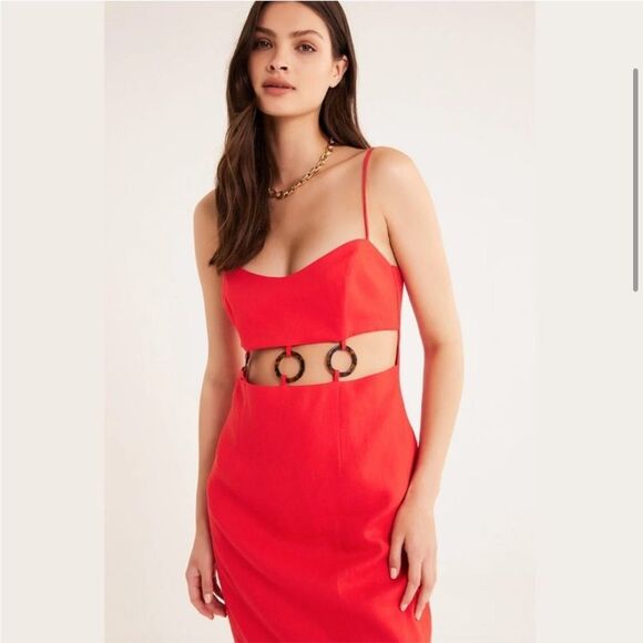 Rumer Bridget Ring Maxi Linen Dress Med‎ NWT - Picture 3 of 15